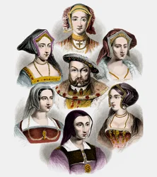 King Henry VIII of England and his six wives, c. 1890