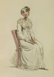Ladies Morning Dress, Fashion Plate from Ackermann