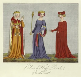Ladies of high rank of the 14th Century