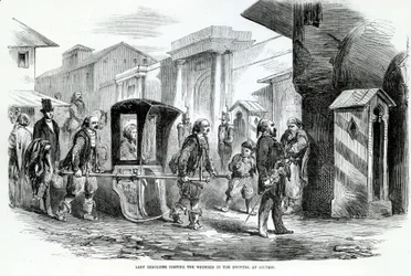 Lady Redcliffe visiting the Hospital at Scutari