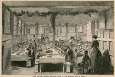 Lamb and Flag Ragged School, feast to the children, 3 January 1850