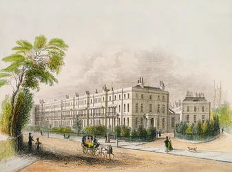 Lansdown Place, Cheltenham, Engraved by Lithograph by M.D. Eichbaum