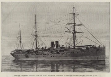 Launch of an Armed Australian Passenger-Steamer, the Courier, at Wallsend-on-Tyne
