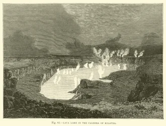 Lava lake in the Caldera of Kilauea