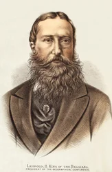Leopold II, King of the Belgians, illustration from The Pictorial Edition of the Life and Discoveries of David Livingstone by J. Ewing Richie