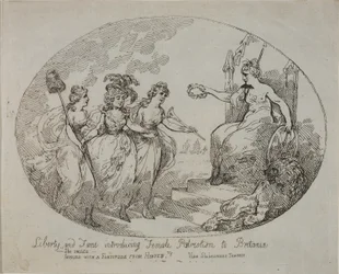 Liberty and Fame Introducing Female Patriotism; Britannia and the Duchess of Devonshire