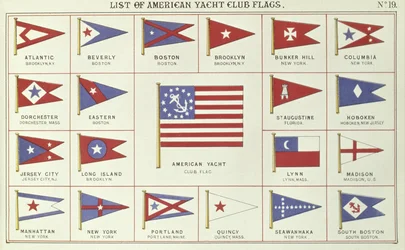 List of American Yacht Club Flags, from Lloyds Register of Shipping