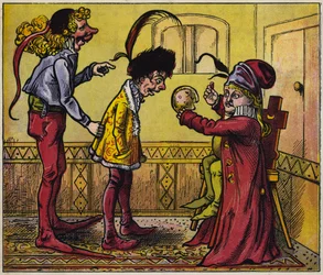 Little Jack Horner (colour litho)