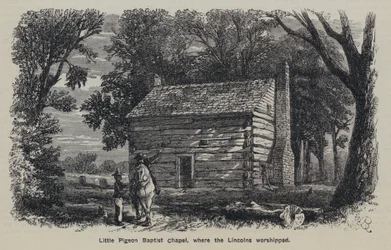Little Pigeon Baptist Chapel, where the Lincolns worshipped