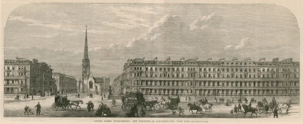 London street improvements: New buildings at Lancaster Gate, Hyde Park
