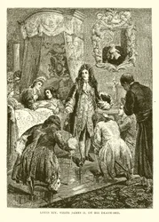 Louis XIV Visits James II on His Death-Bed