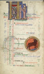 April, from the Hunterian Psalter