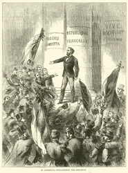 M Gambetta proclaiming the Republic, September 1870