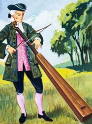 Man Playing a Monochord