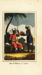 Man and woman of Ceylon (Sri Lanka)