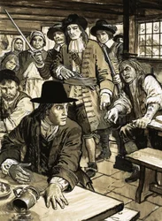 Man Being Caught in a Pub