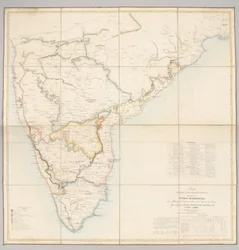 Map Exhibiting the Present Partition of the Country Dependent on Fort St. George into Military Divisions with Several Stations of Troops