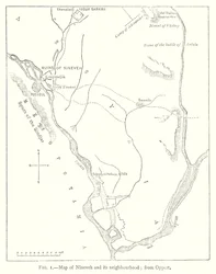 Map of Nineveh and Its Neighbourhood; from Oppert