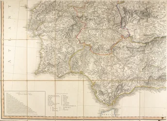 Map of Spain said to have been used by the Duke of Wellington