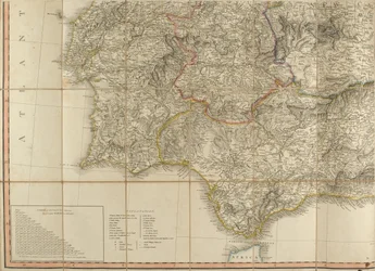 Map of Spain Said to Have Been Used by the Duke of Wellington