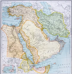 Map of Turkey, Middle East Horn of Africa and Persian Gulf in the 1890s, from 
