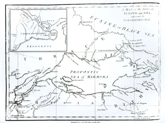 Map of the parts of Europe and Asia adjacent to Constantinople, from 