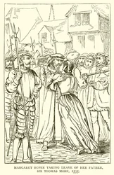 Margaret Roper taking Leave of her Father, Sir Thomas More, 1535