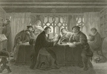Martin Luther Reading the Bible