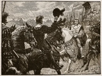 Meeting of Henry and the Emperor Maximilian, Illustration from Cassell