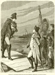 Meeting of Napoleon Buonaparte and the Emperor Alexander of Russia at Tilsit