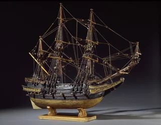 Model Ship, Thought to Represent a Vessel Built Shortly After Death of Elizabeth I, Early 17th Century