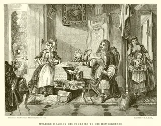Moliere Reading his Comedies to his Housekeeper