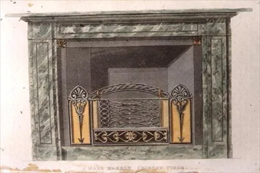 Mona Marble Chimney-Piece, Plate 90 from Ackermann