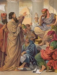 Moses and Aaron Before Pharaoh, Exodus, VII
