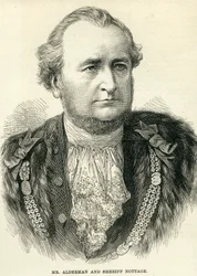 Mr. Alderman and Sheriff Nottage from The Illustrated London News, 10th November 1877