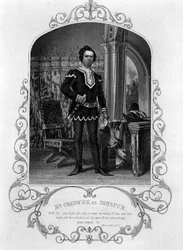 Mr. Creswick as Hotspur, Act II Scene 3 from Henry IV (Part I) from a daguerrotype by Paine of Islington, pub. by John Tallis & Co.