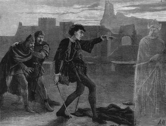 Mr. Irving as Hamlet at the Lyceum Theatre, London