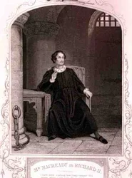 Mr Macready as Richard II, Act V Scene 5, in the play by William Shakespeare, engraved by J. Rogers