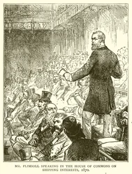 Mr. Plimsoll speaking in the House of Commons on Shipping Interests, 1870