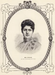 Mrs Cleveland (the Wife of the President of the USA) (engraving)