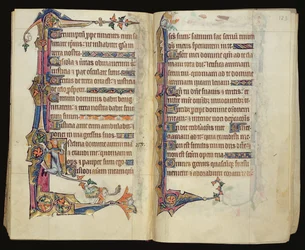 Grotesque marginal decoration from the Macclesfield Psalter, Use of Sarum, East Anglia, c.1330