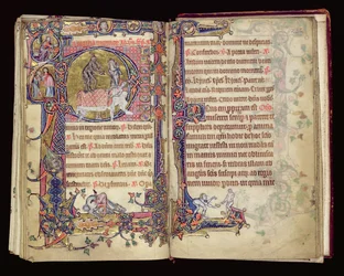 Death Striking, Historiated Initial from the Macclesfield Psalter, Use of Sarum, East Anglia, c.1330