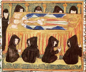 Funeral of a king, from Liber Regalis