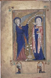 Annunciation to the Virgin, from the Grey-Fitzpayne Hours