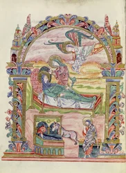 Nativity, from the Missal of Robert of Jumieges, c.1016