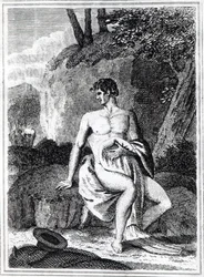 Mungo Park in Africa, an illustration from 