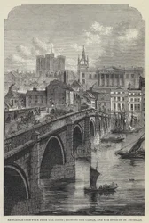 Newcastle-upon-Tyne from the South, showing the Castle, and the Spire of St Nicholas