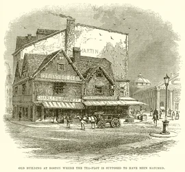 Old building at Boston where the Tea-Plot is supposed to have been hatched