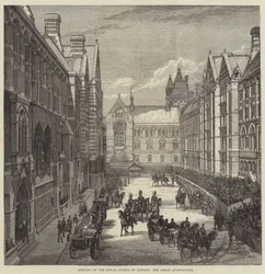 Opening of the Royal Courts of Justice, the Great Quadrangle
