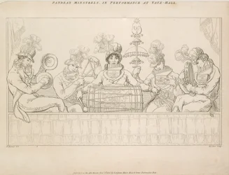 Padean Minstrels in performance at Vauxhall Gardens, London